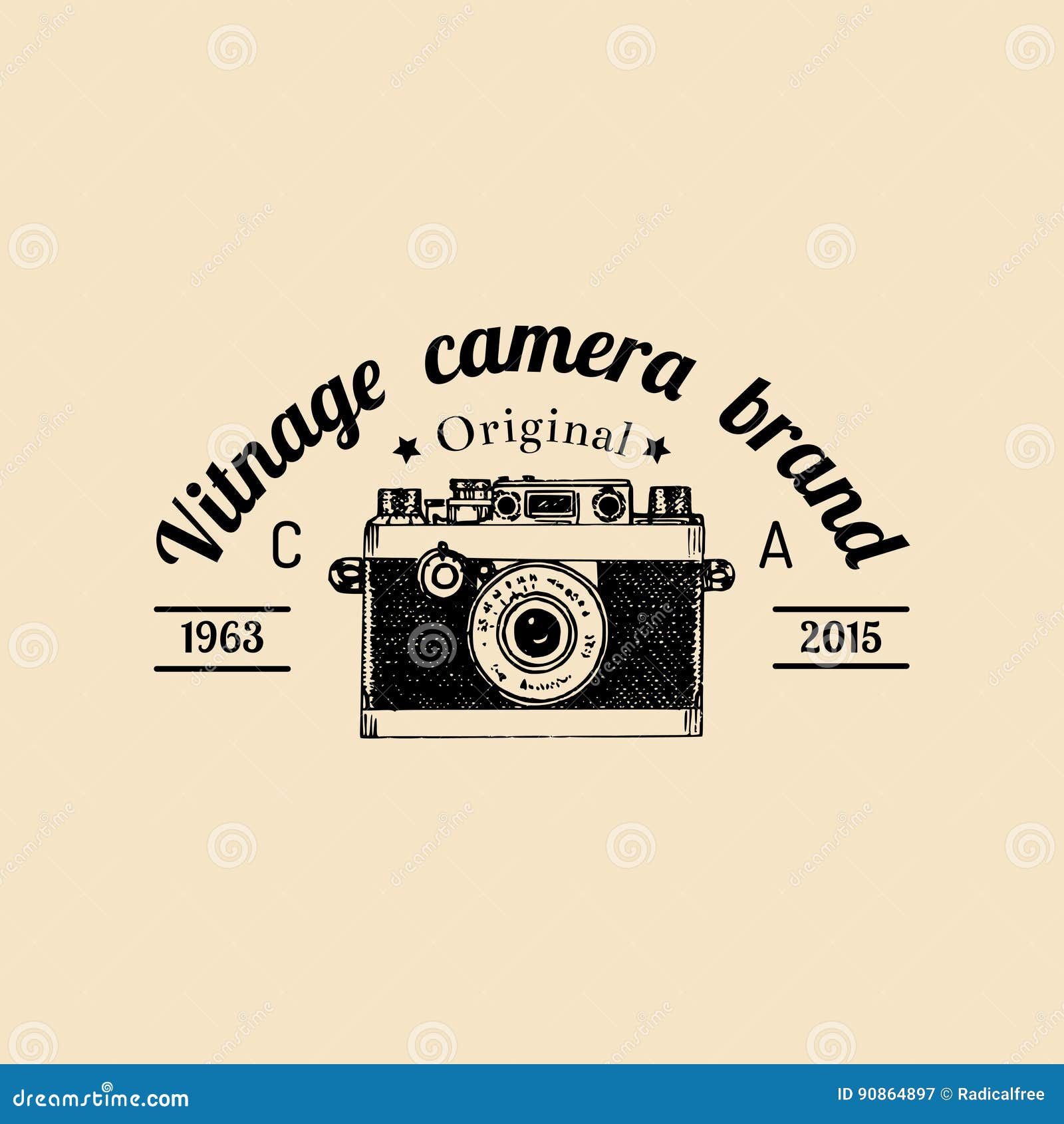 Photography Logo Vector Vintage Old Camera Label Badge Emblem Hand Sketched Illustration For Studio Store Etc Stock Vector Illustration Of Camera Film