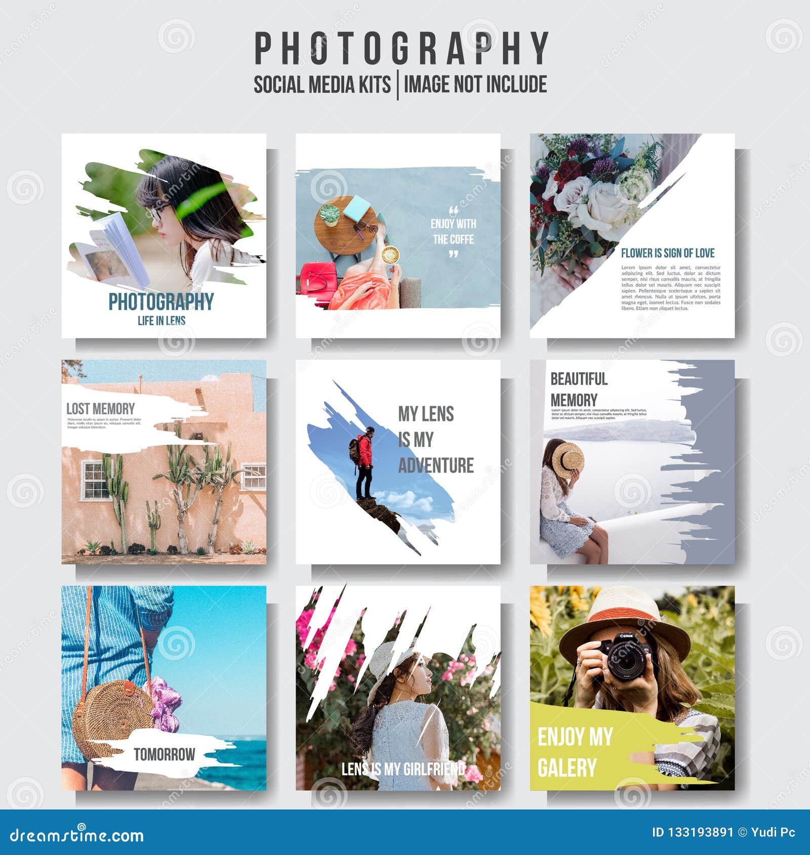 Photography Social Media Layout Template Vector Illustration Stock Photography Social Media Layout Template Vector Illustration Stock