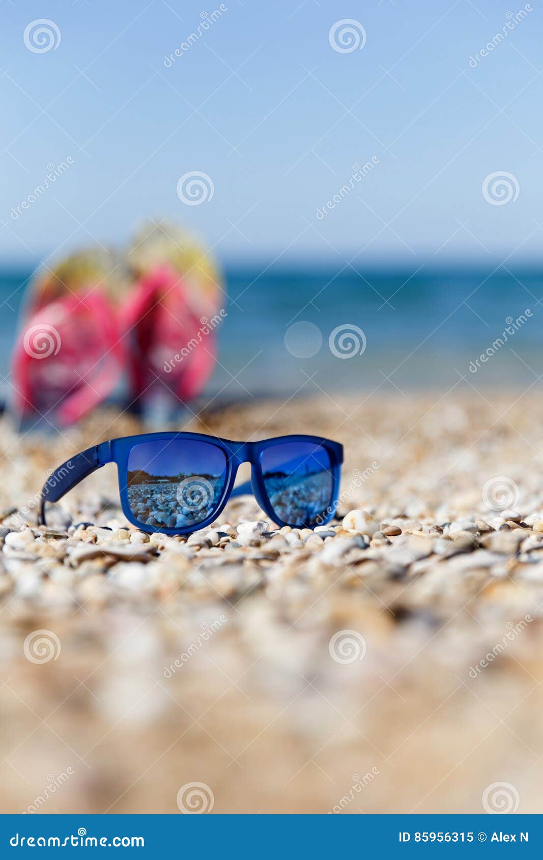 Photography of Sunglasses on Seashore Stock Image - Image of pair ...