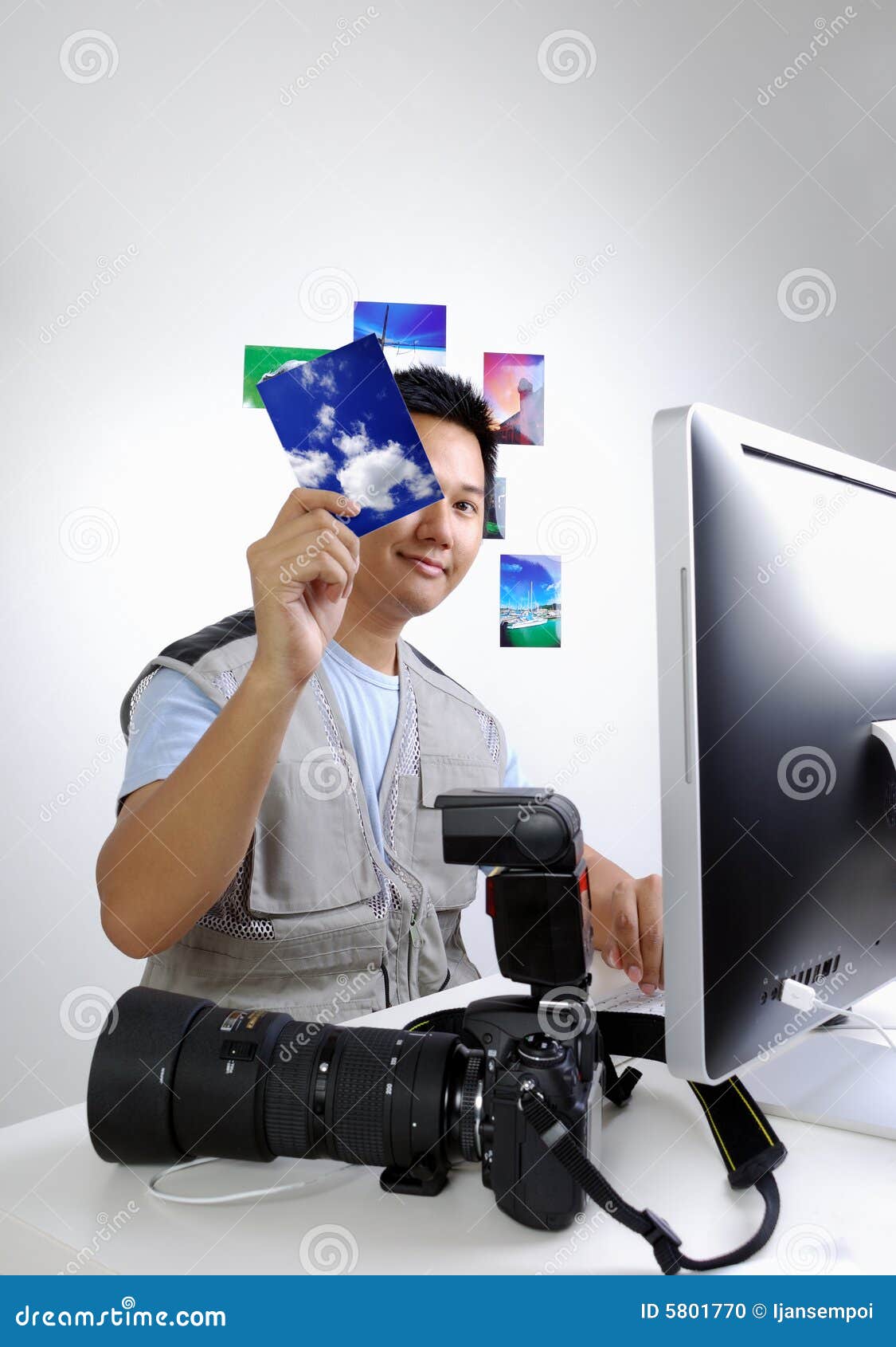 Photojournalist stock photo. Image of optic, casual, occupation 5801770