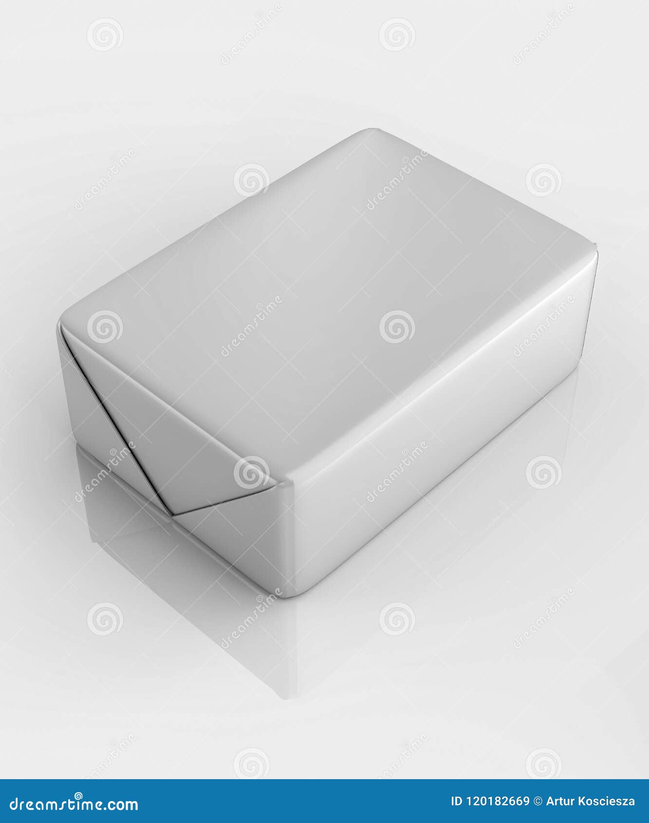 Download 3d Rendering Packaging Cube Lard Butter Stock Illustration Illustration Of Rendering Empty 120182669