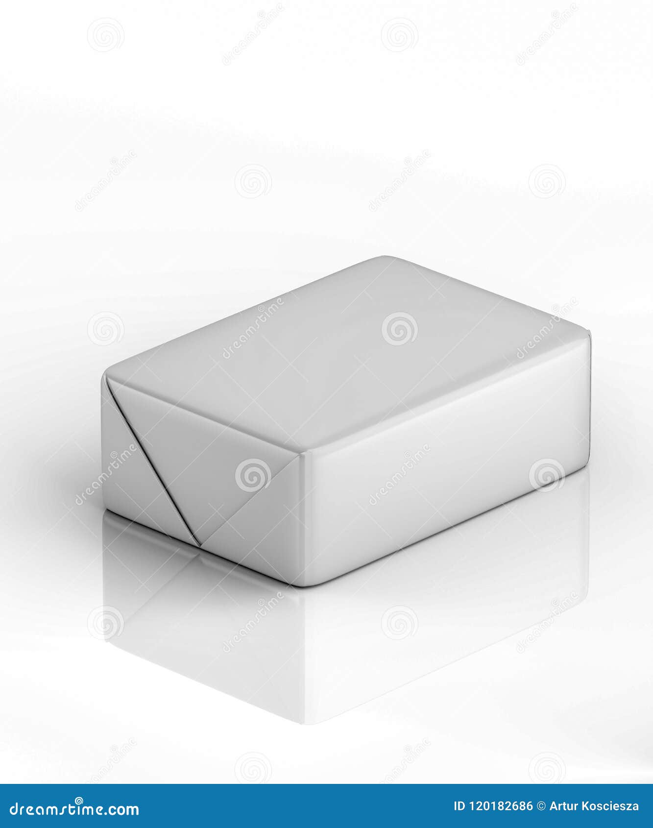 Download 3d Rendering Packaging Cube Lard Butter Stock Illustration Illustration Of Retail Blank 120182686