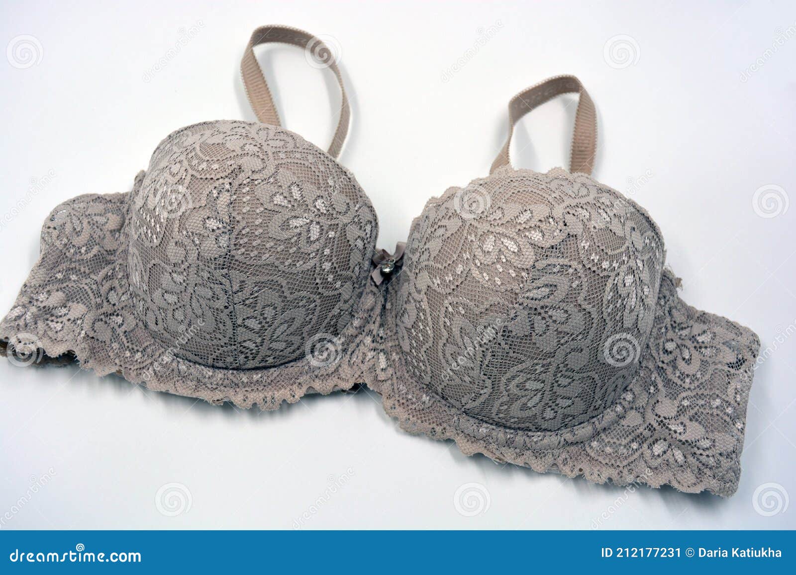 Handsome Brown, Bodily Female Bra with Pitpus, Lingerie Located on White  Background. Stock Image - Image of brassiere, beauty: 212177231