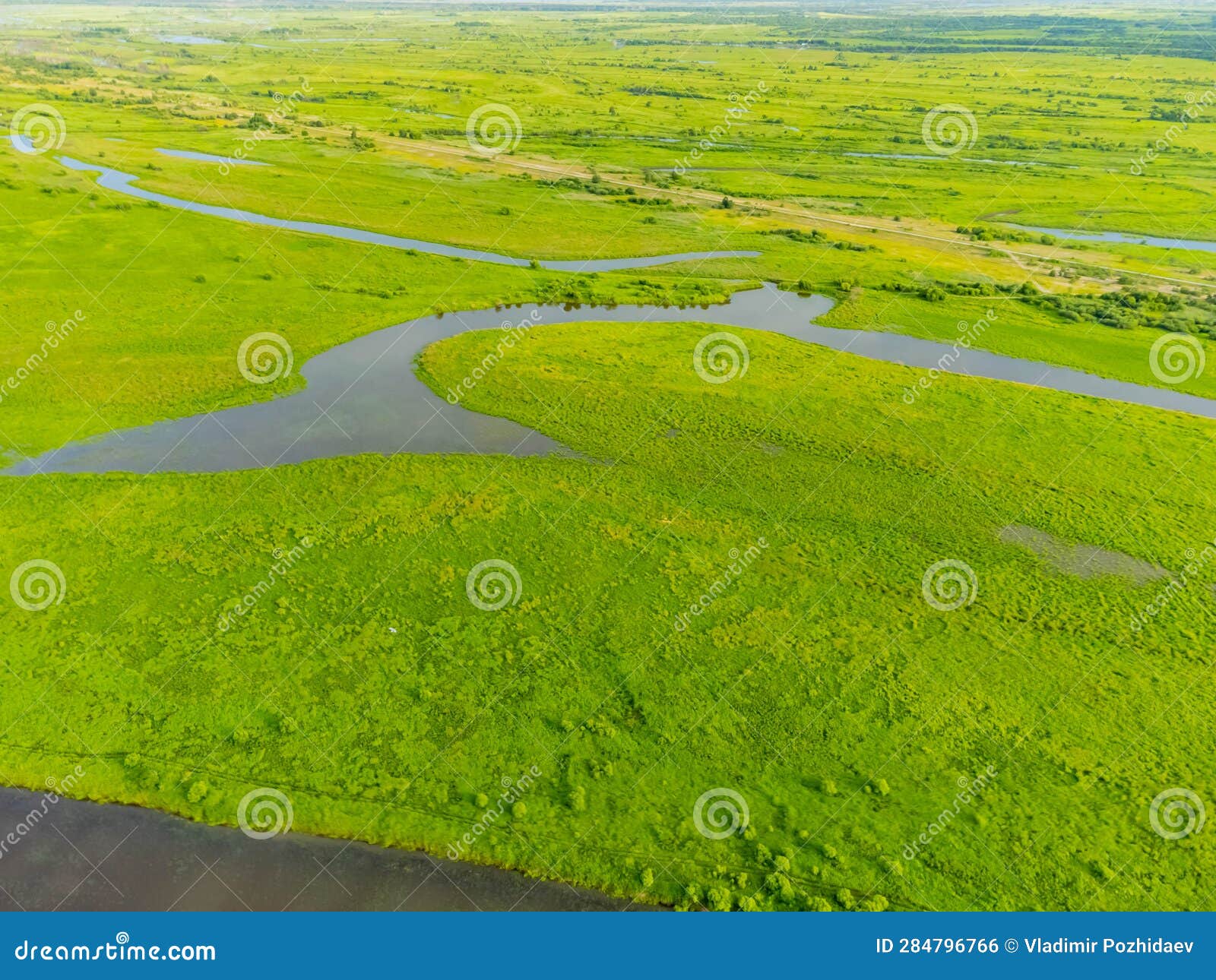 Photos of the River Island Were Taken from a Drone. Stock Photo - Image ...