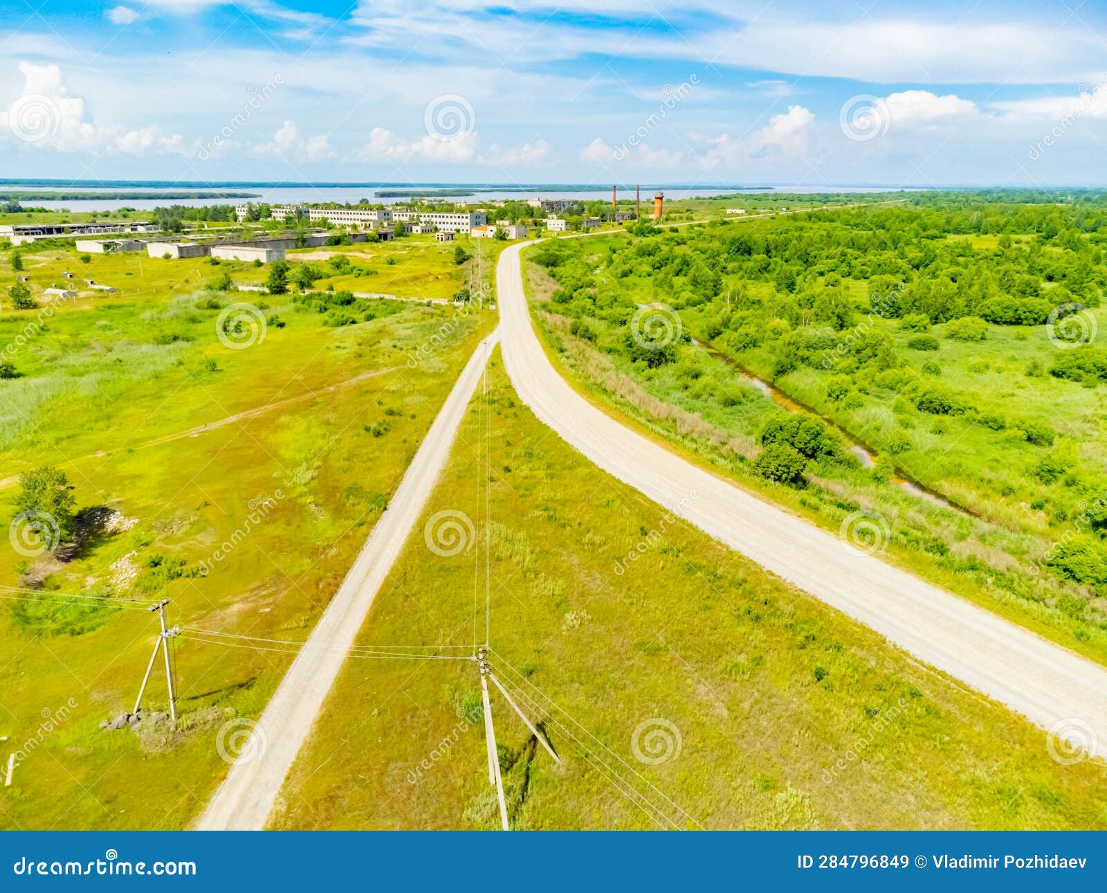 Photos of the River Island Were Taken from a Drone. Stock Image - Image ...