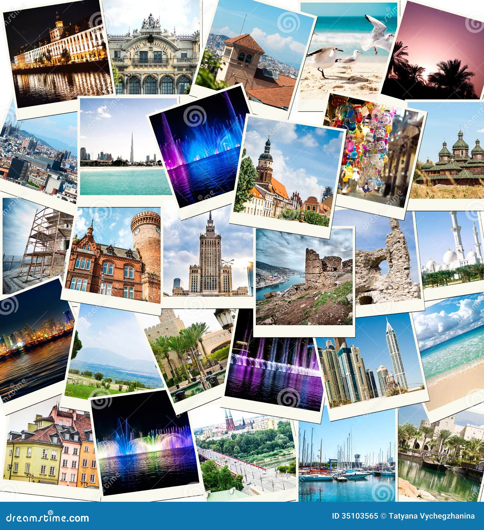 Photos From Travels To Different Countries Stock Image 