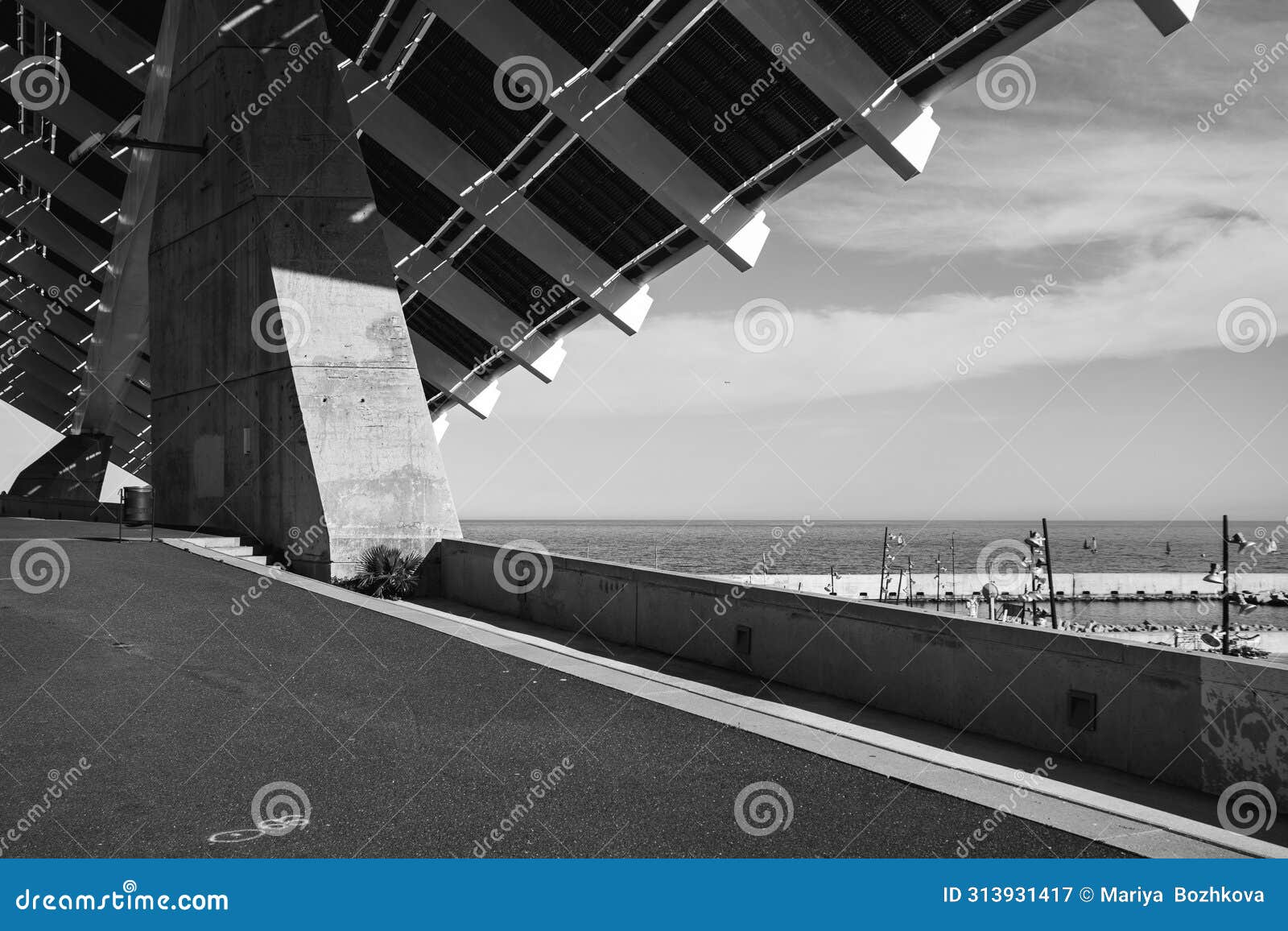 photovoltaic pergola, barcelona, spain, europe