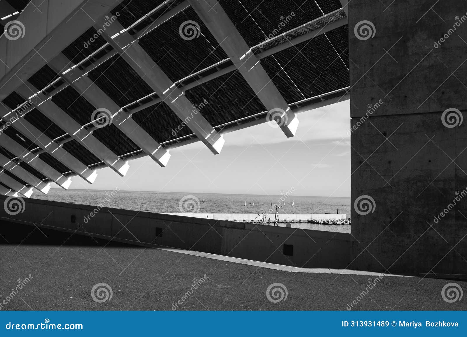 photovoltaic pergola, barcelona, spain, europe