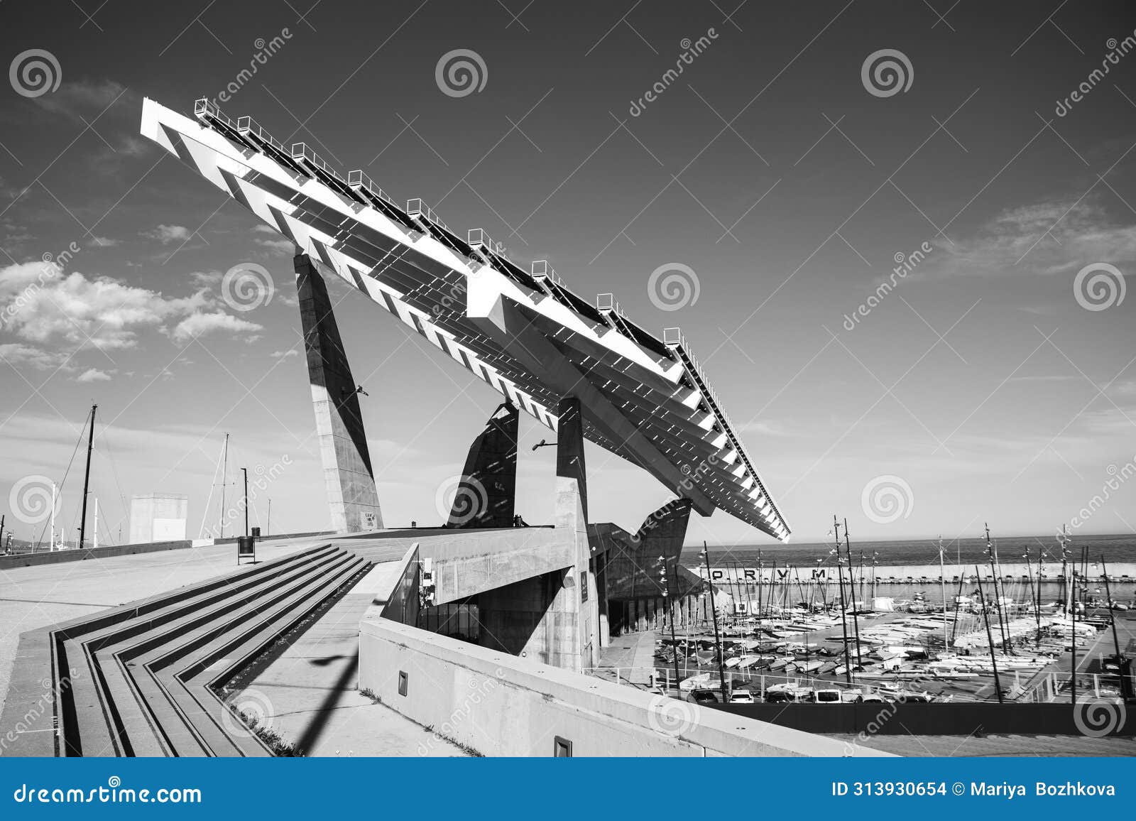 photovoltaic pergola, forum of cultures, barcelona, spain