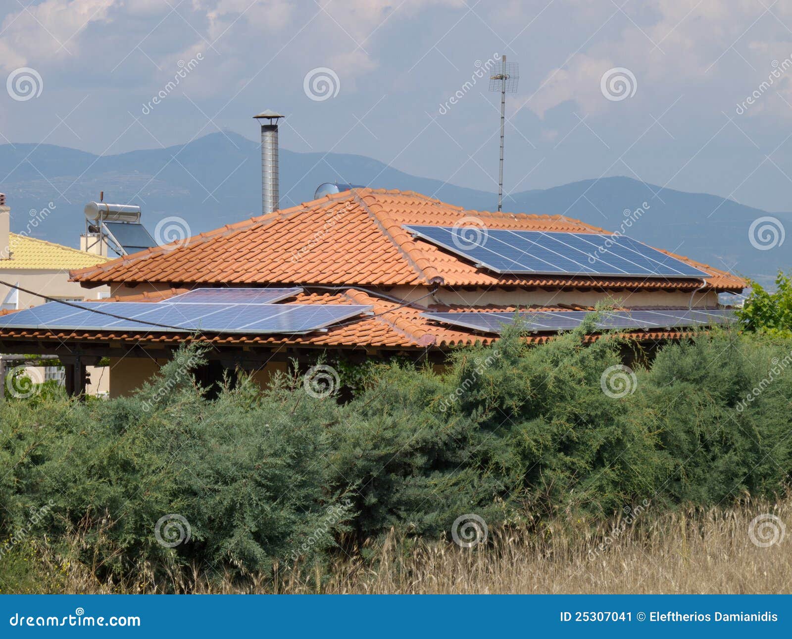 Photovoltaics on rooftop stock image. Image of blue, investment 25307041