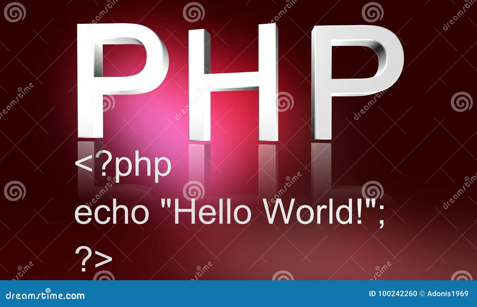 PHPBeispiel stock abbildung. Illustration von beispiel 100242260