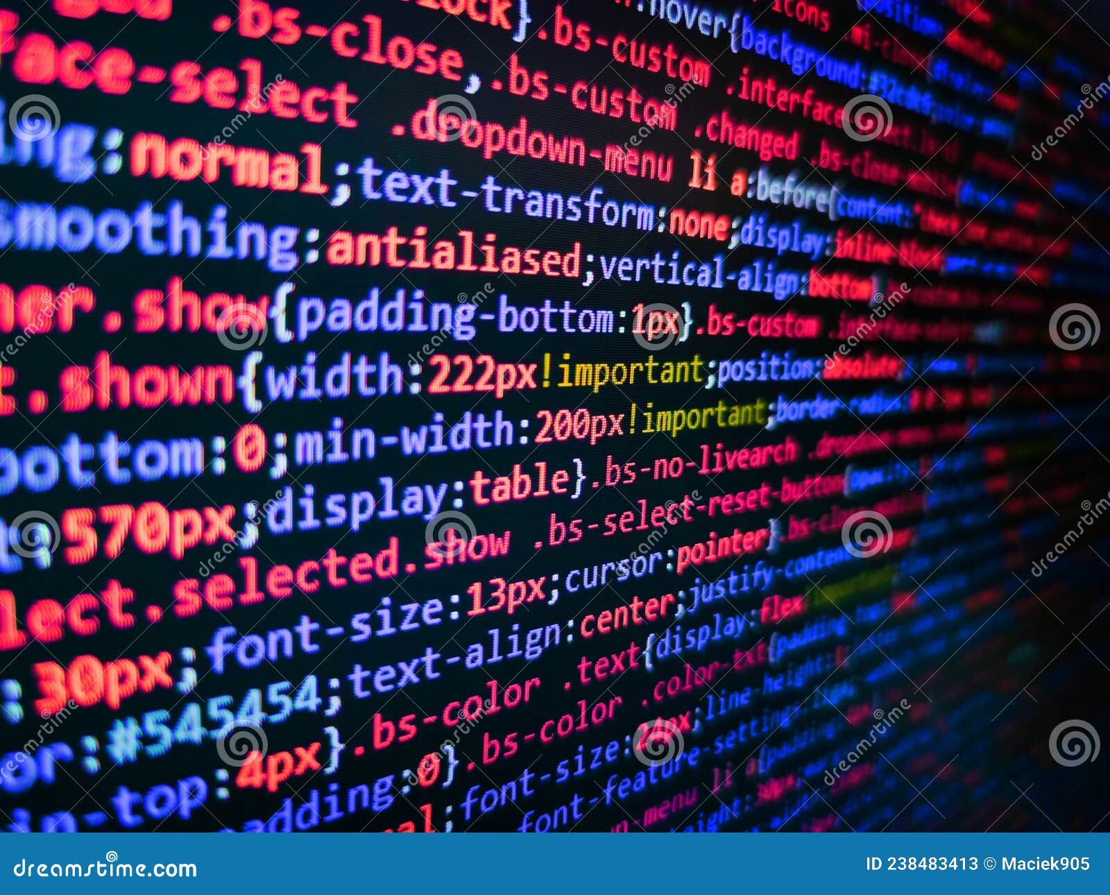 Php Code on Blue Background in Code Editor. Modern Technologies, Web ...