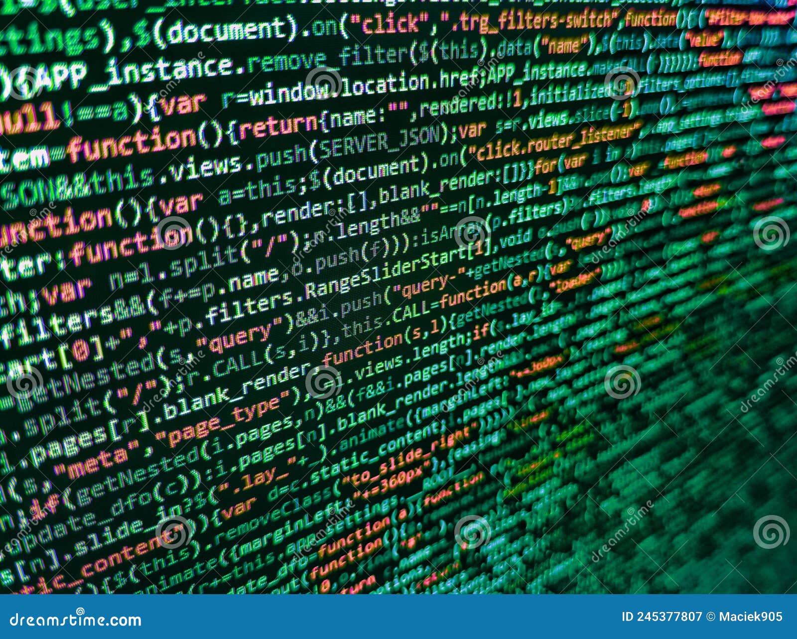 Php Language and Coding Function Developer. Monitor Closeup of Function ...