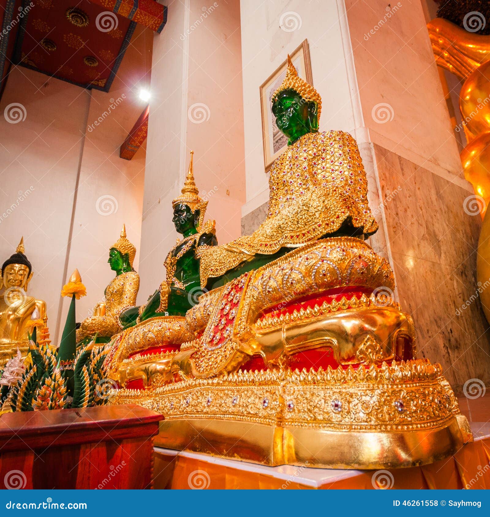 Phra Kaew Emerald Buddha Image of 3 Season Stock Photo Image of