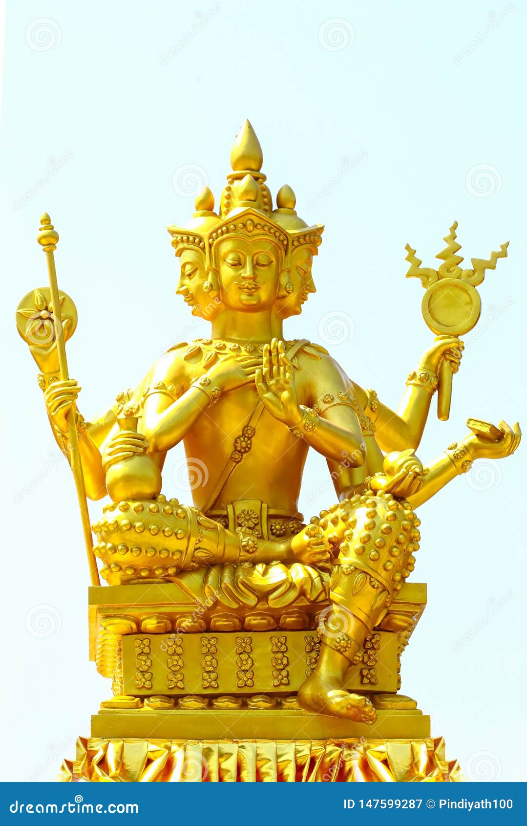 phra phrom or brahma, hindu god statue
