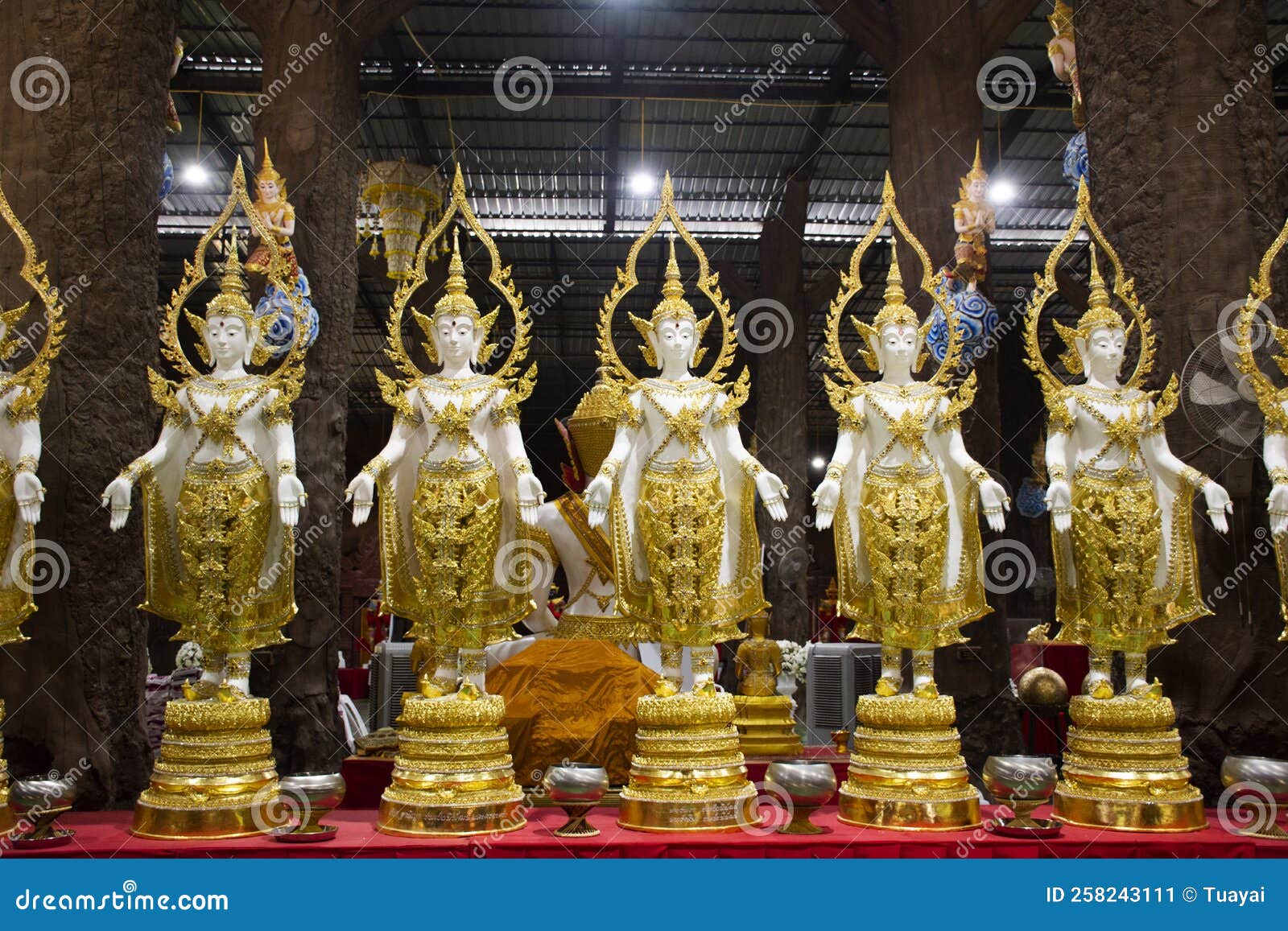 phra si ariya mettrai buddha or bodhisattva maitreya statue for thai people visit respect praying blessing to holy mystery at wat