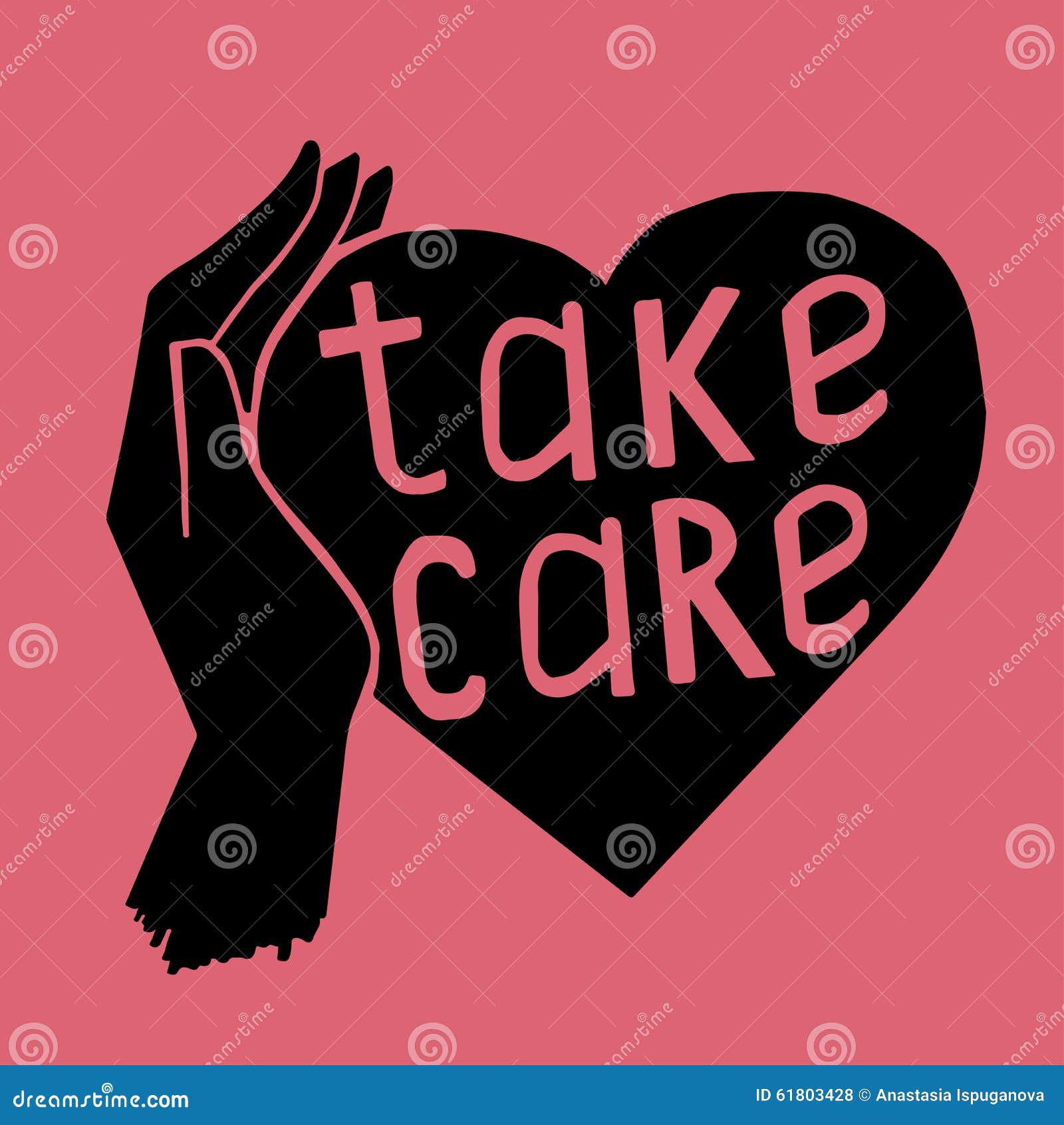 Phrase take care stock vector. Illustration of adage 61803428