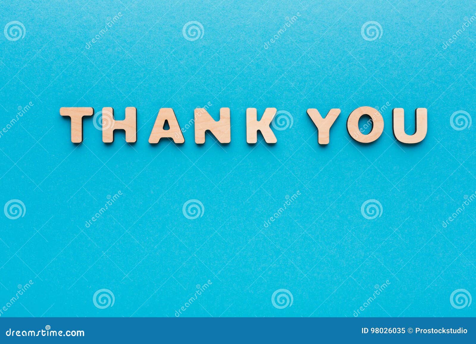 Phrase Thank You on Blue Background Stock Image - Image of idea, gratitude:  98026035
