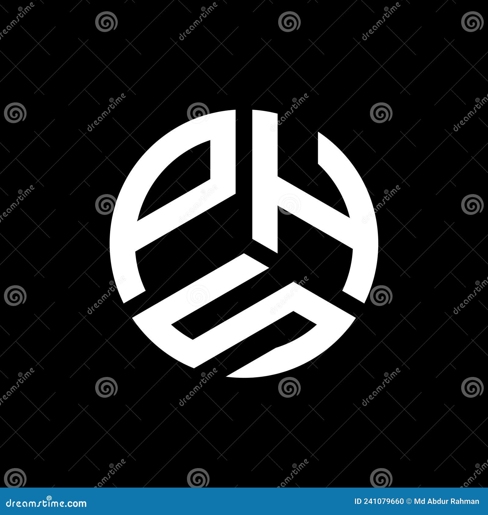 phs letter logo  on black background. phs creative initials letter logo concept. phs letter 