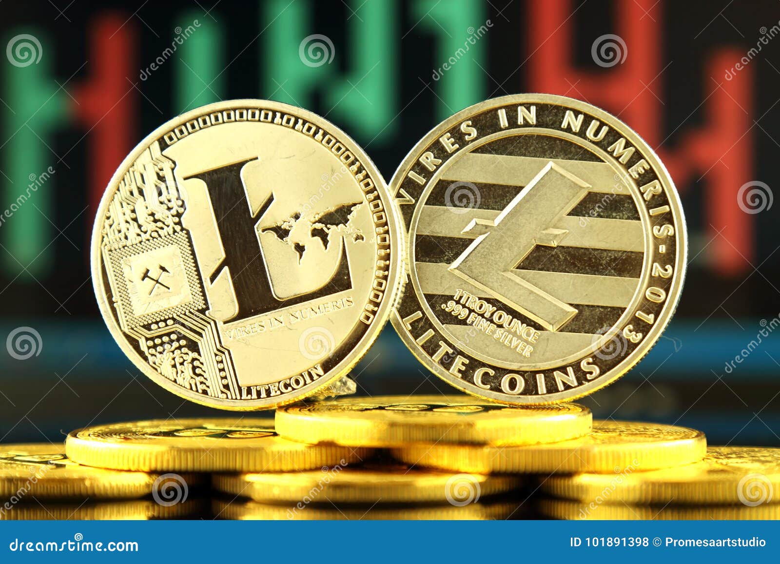 Physical Version Of Litecoin, New Virtual Money. Stock ...