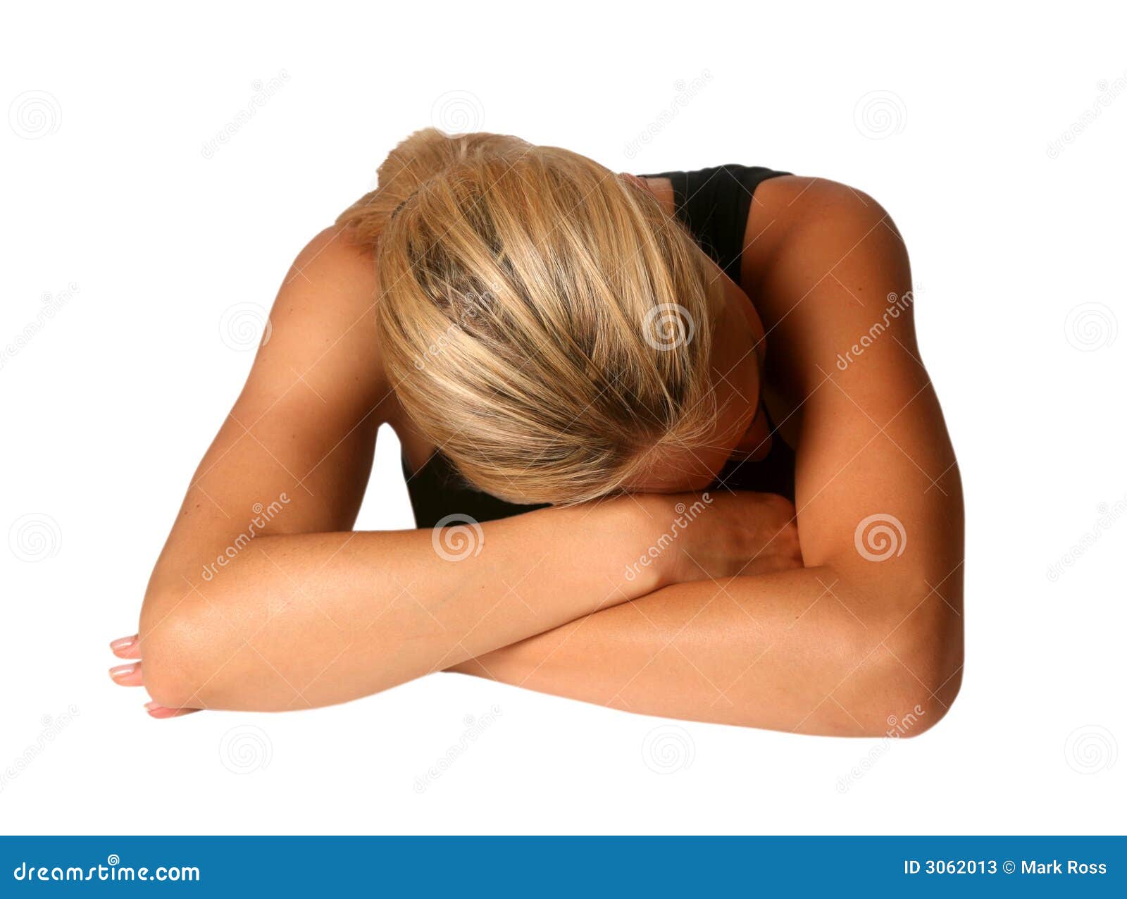 physically fit woman resting