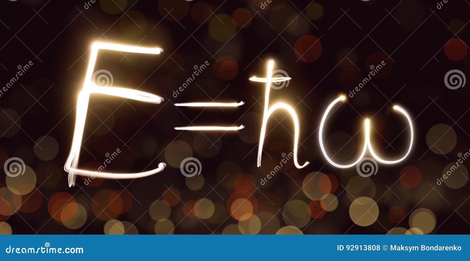 Physik Planck Konstante Freezelight Bokeh Quantenmechanik Energie Eines Photons Stock Abbildung Illustration Von Quantum Grundregel