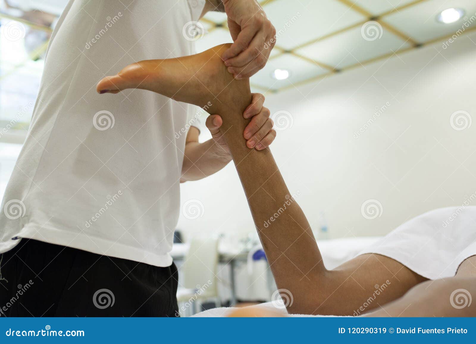 Physiotherapist Applying Massage Stock Image Image Of Osteopathy Massage 120290319