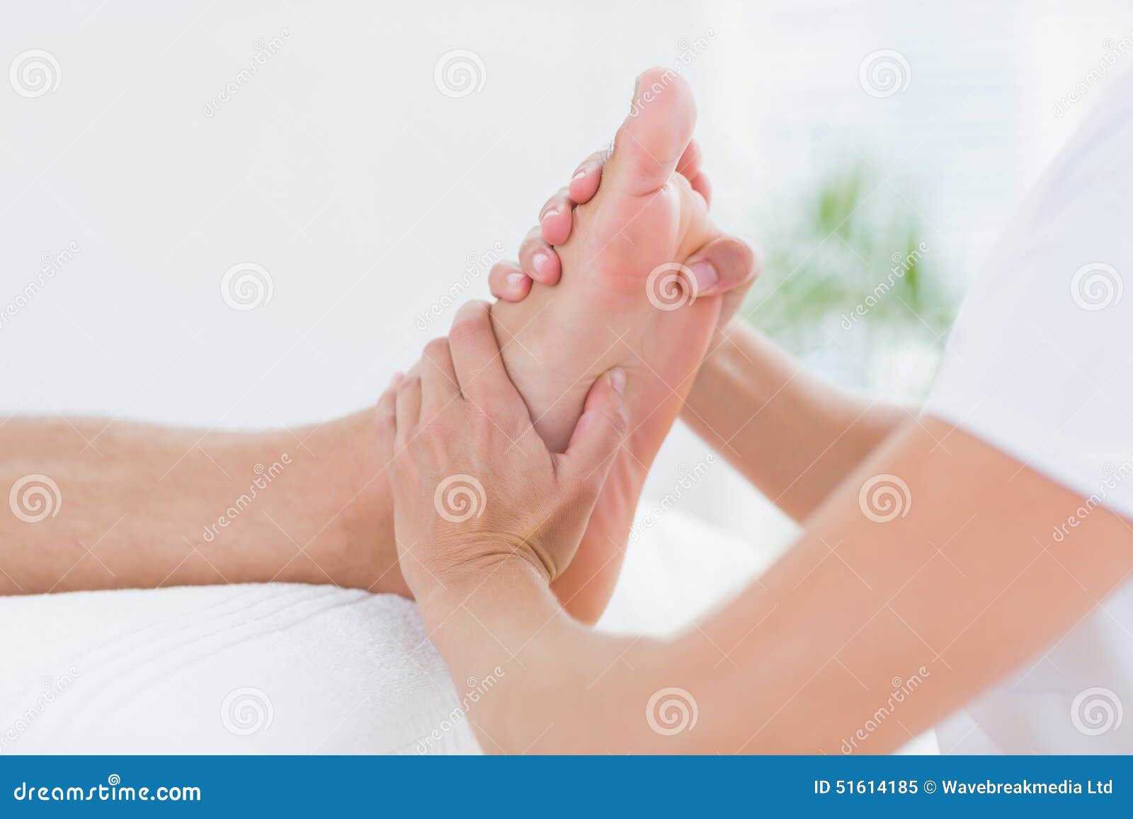 Physiotherapist Doing Foot Massage Stock Image Image of woman