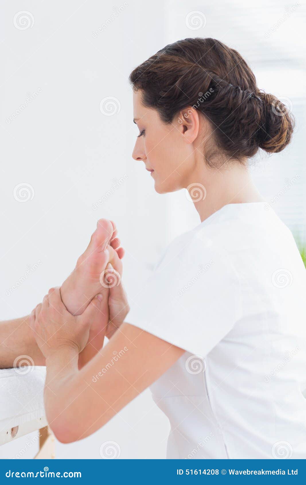 Physiotherapist Doing Foot Massage Stock Photo Image of caucasian