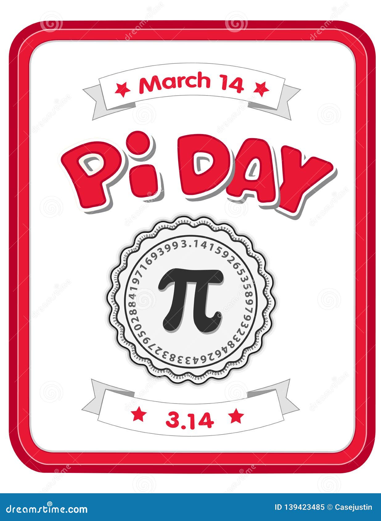 Pi Day March 14 Celebrate Math Stock Vector Illustration Of Happy Marketing 139423485