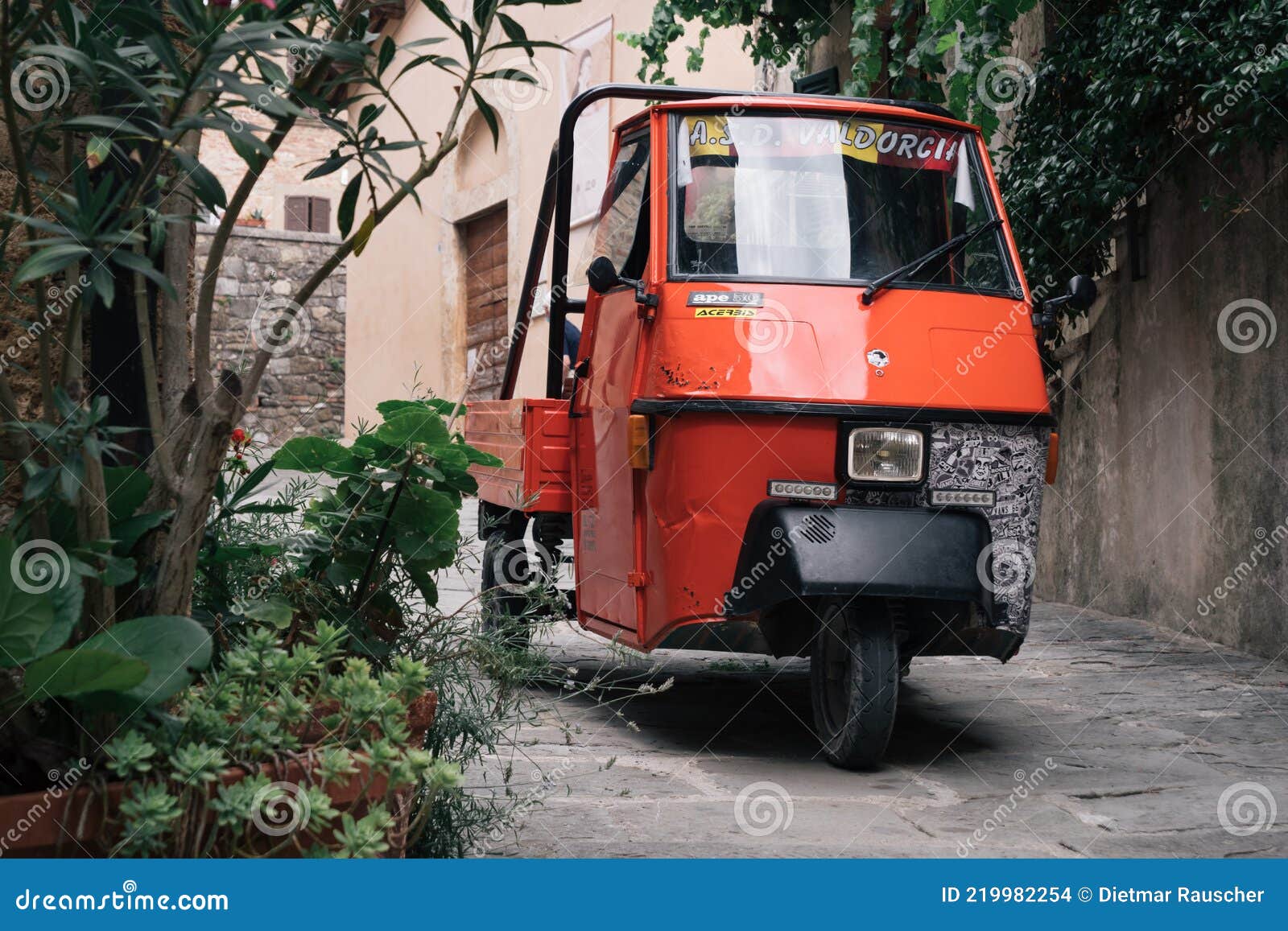 Piaggio Ape 50, a Three-wheeled Light Commercial Vehicle in Italy Editorial Stock Image - Image retro, motor: 219982254