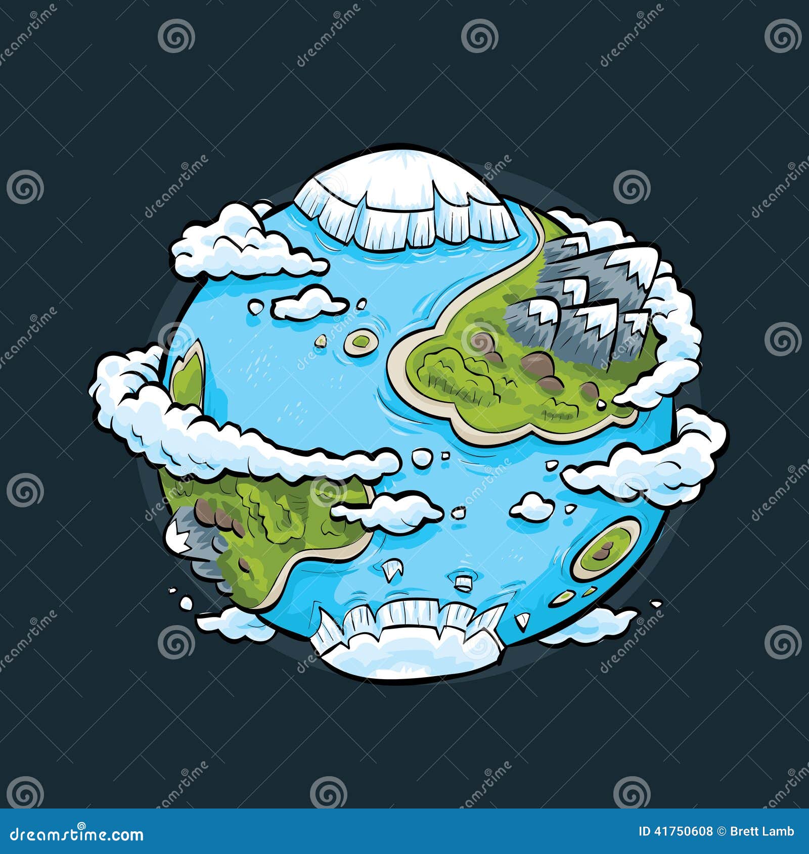 Pianeta sano illustrazione di stock. Illustrazione di mondo - 41750608