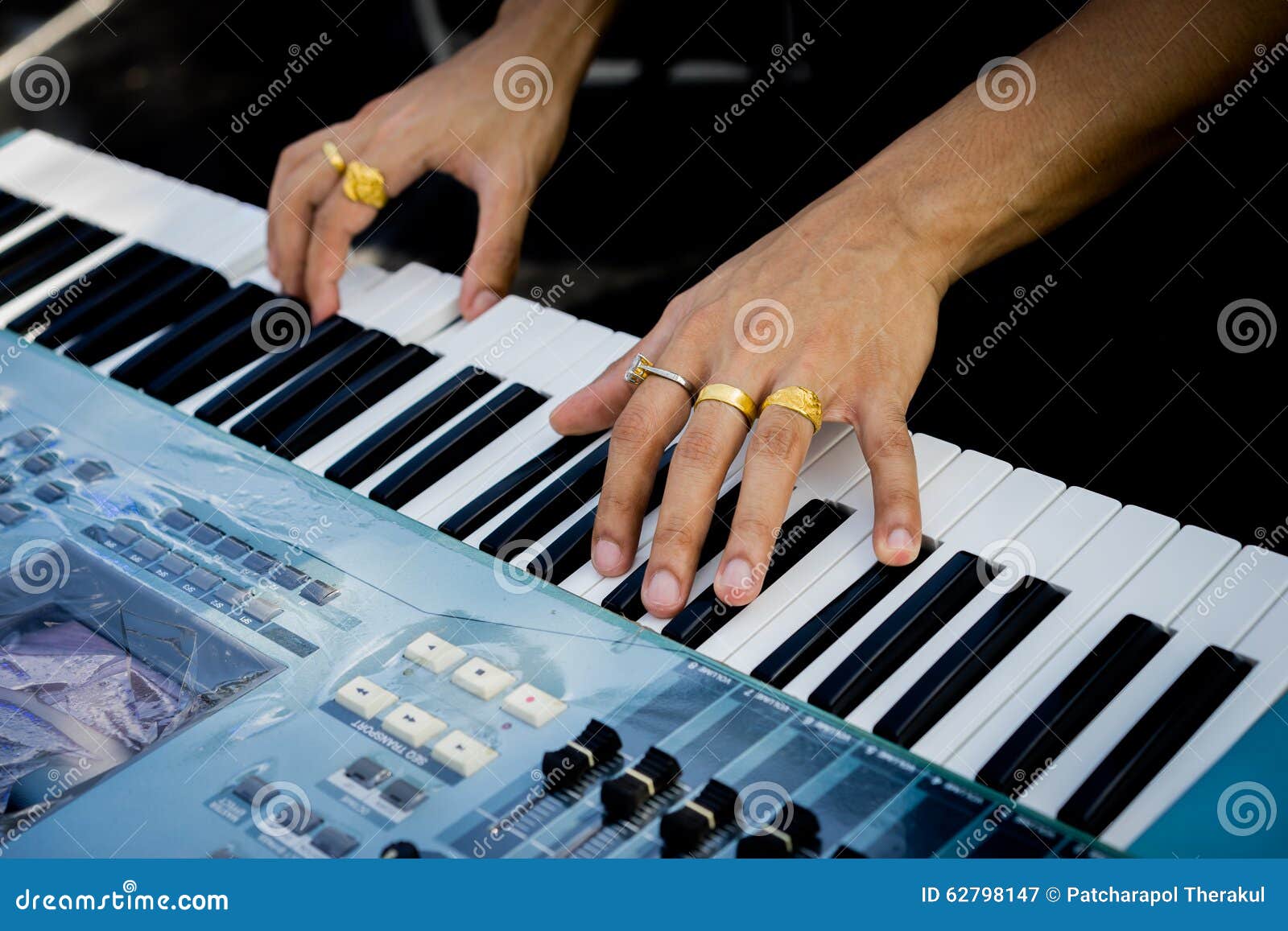 Pianist Hand with Ring on the Piano Stock Image Image of ring, white