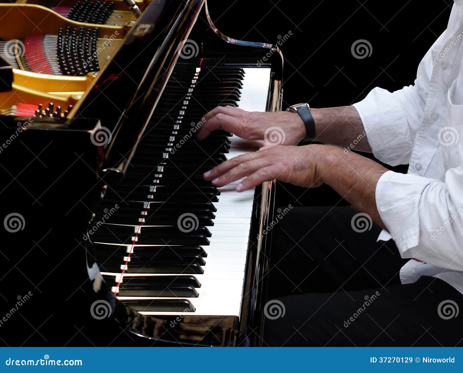pianist plays jazz music