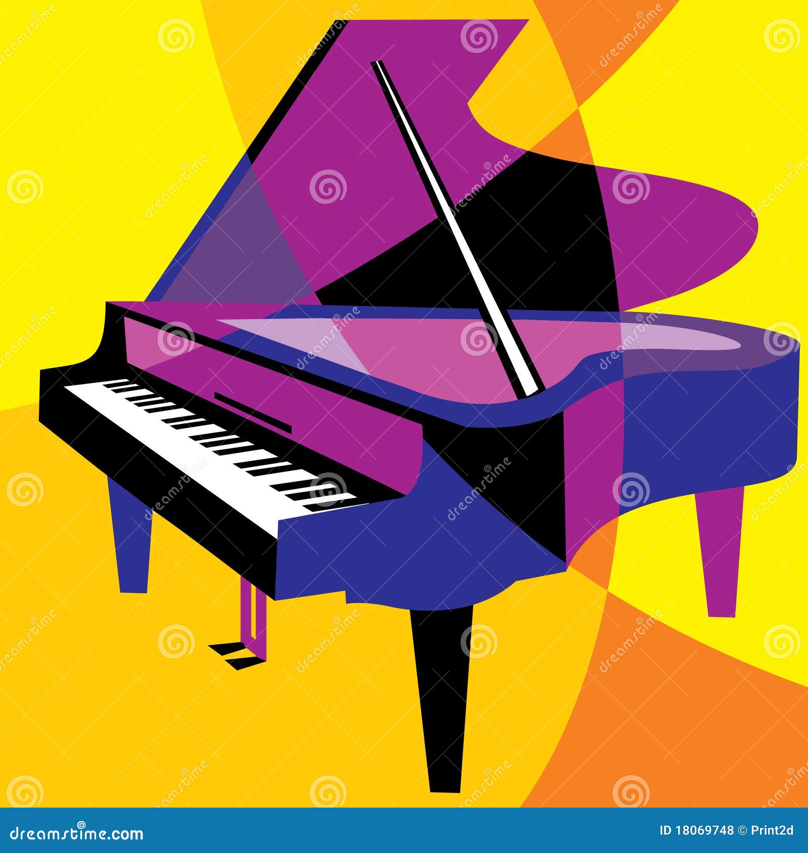 estoy de acuerdo con Demonio Carnicero Piano ilustración del vector. Ilustración de teclado - 18069748