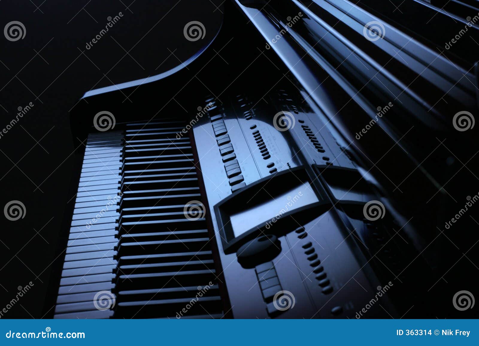 Piano in blue stock photo. Image of melody, woogie, music - 363314