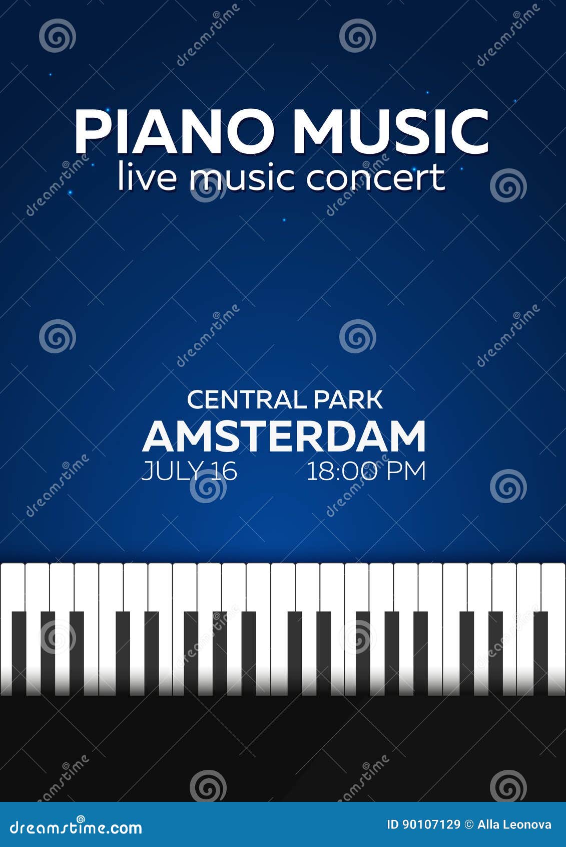 piano concert poster . live music concert. piano keys.  .
