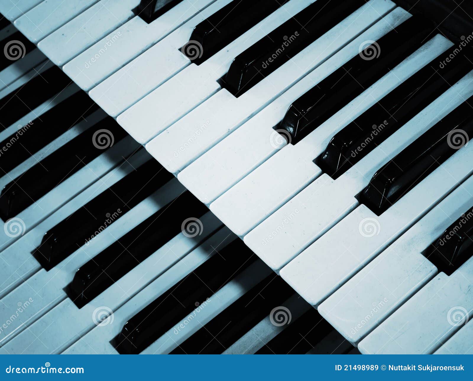 Piano keyboard in blue stock image. Image of blue, piano - 21498989