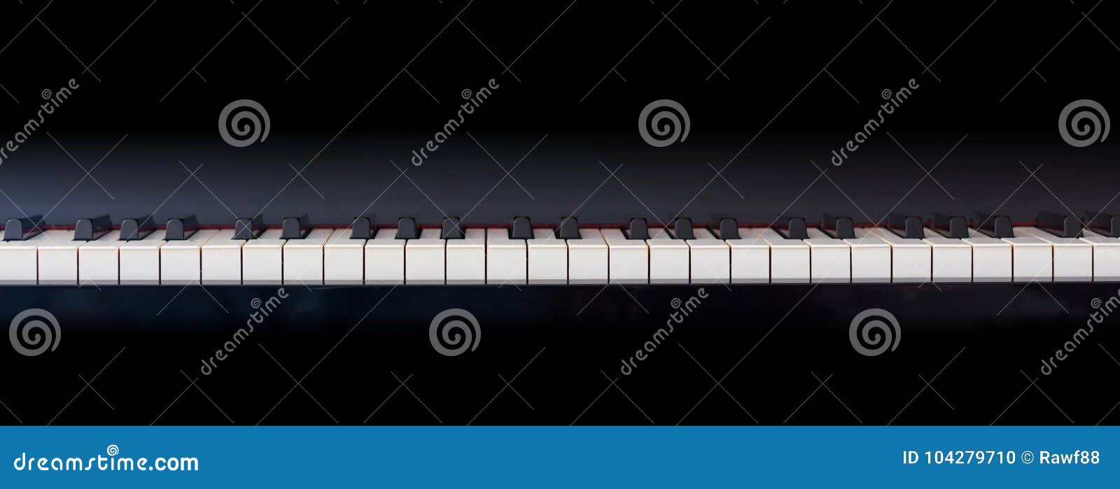 Piano Keyboard, Front View, Copy Space Stock Photo - Image of closeup