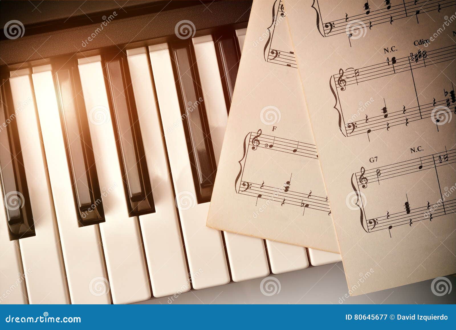 golden piano keyboard