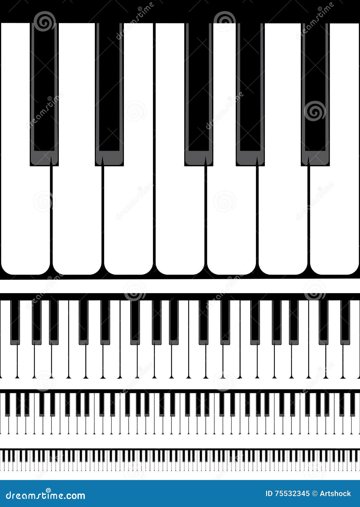 Piano Keyboard Illustration Stock Vector - Illustration of synth ...