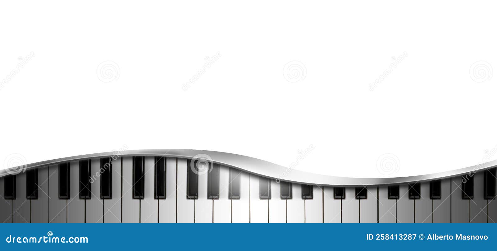 Piano Keyboard Isolated on White Background Stock Image - Image of