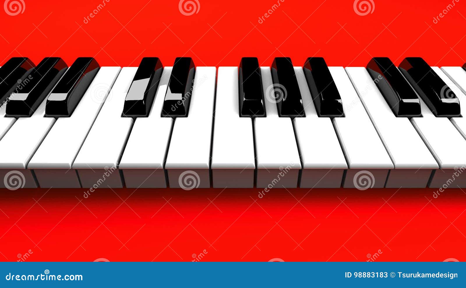 Piano Keyboard on Red Background Stock Video - Video of piano, loop