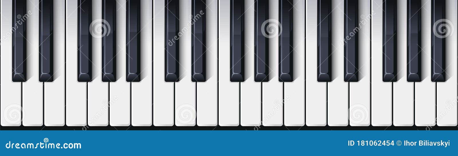 piano keyboard clipart black and white