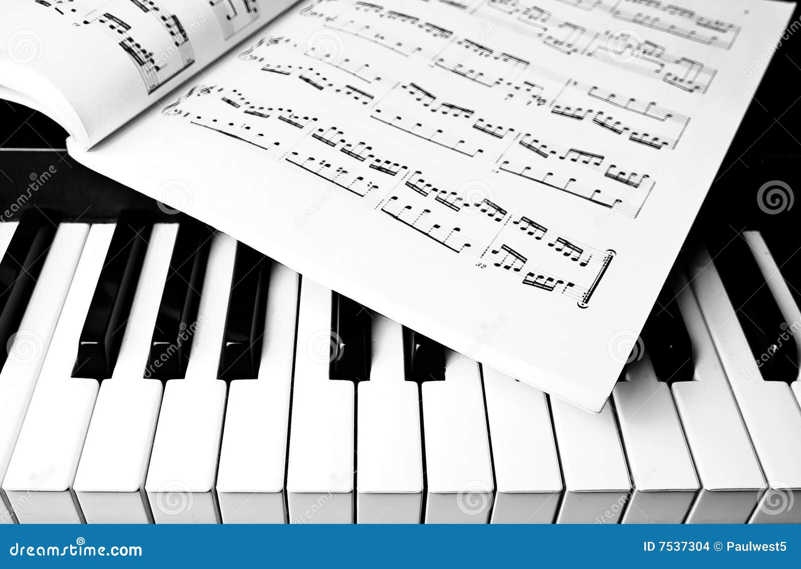 Piano Keyboard and Sheet Music Stock Photo Image of piano, recital