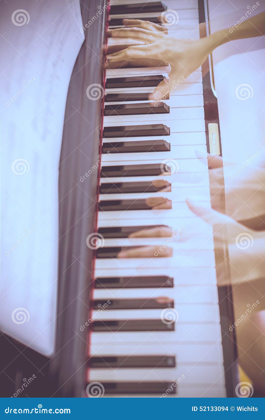 Piano keyboard stock photo. Image of floor, shallow, harmony - 52133094