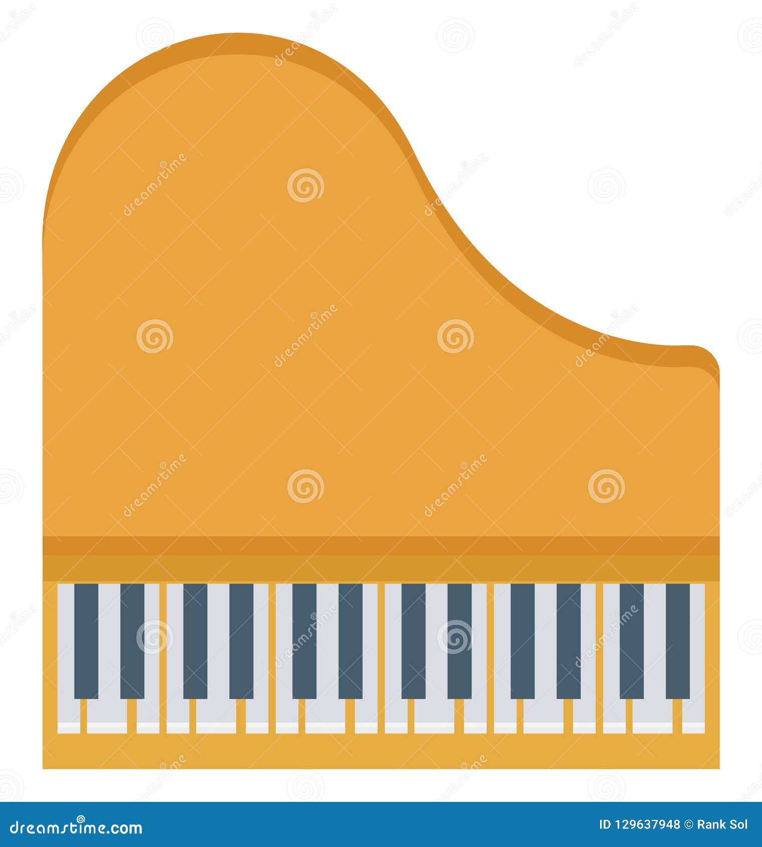 Piano Keyboard Vector Isolated Vector Icons that Can Be Easily Modified ...