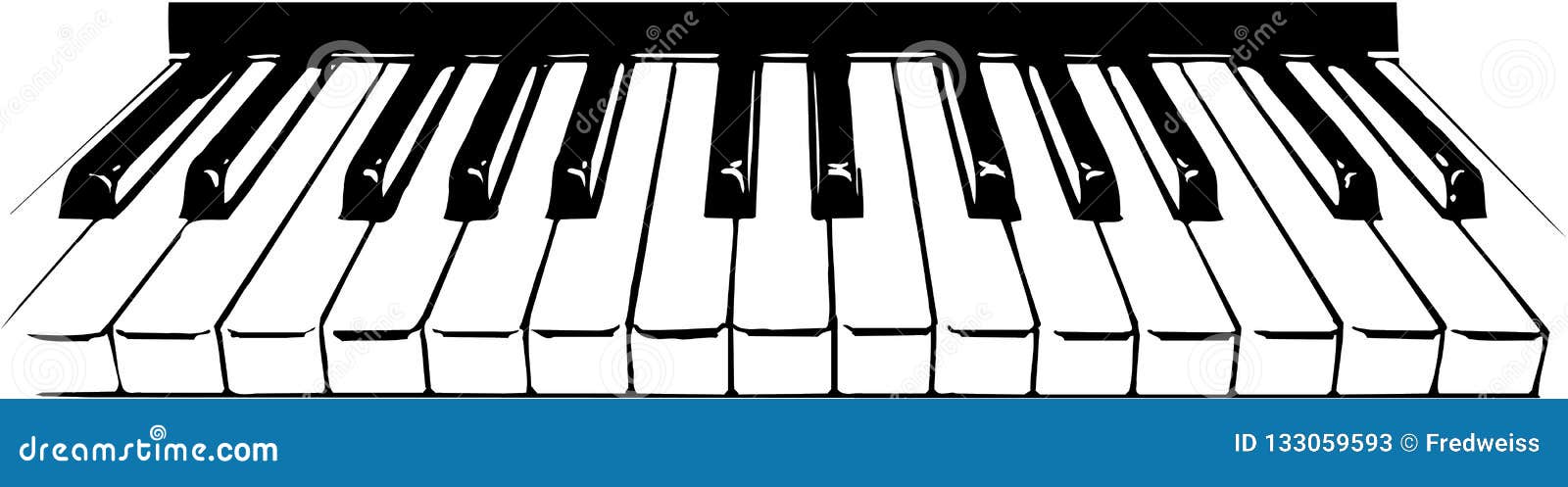 Piano Keys Illustration stock vector. Illustration of
