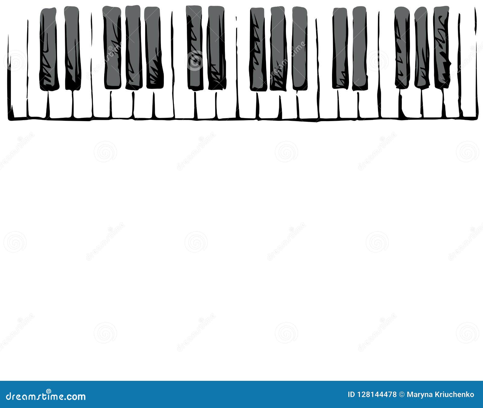 Piano Keys Vector Drawing Stock Vector Illustration Of Graphic