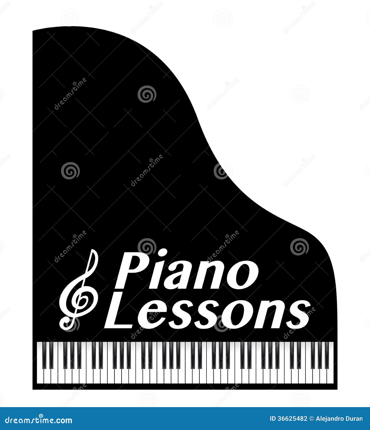 Piano online class isolated cartoon Royalty Free Vector